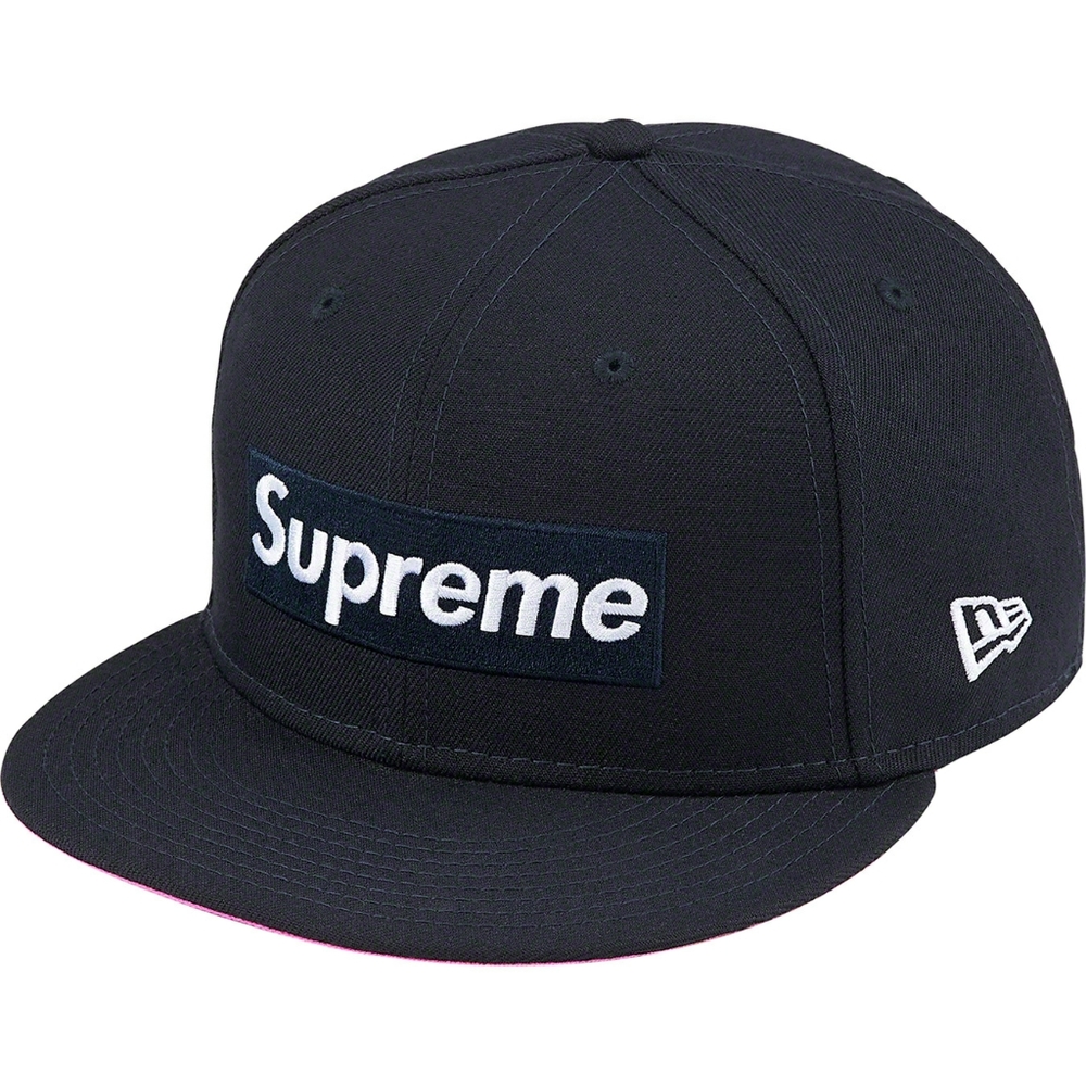 New Era navy w/pink Supreme hat